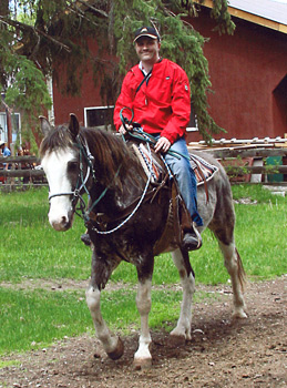 Me on my Pyramid Riding horse