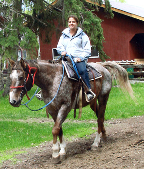 Nadia on her Pyramid Riding horse