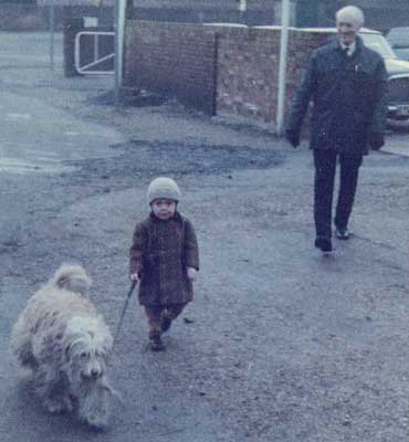 Grandad, me (aged about 4) and Sam