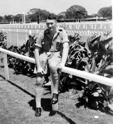 Grandad at what looks like a racecourse