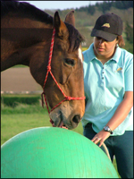 Jemma with the Parelli ball