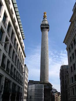 The Fire of London memorial