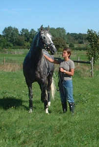 Moises in his first visit to his new field