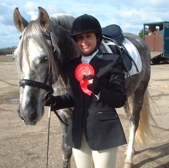 Nadia and Mo with their first rosette