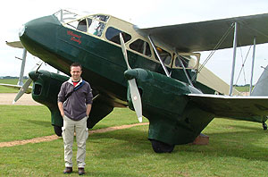 Me standing by the DH Rapide at Duxford