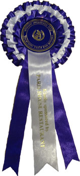 The rosette given to me for completing the ride Woburn ride rosetter