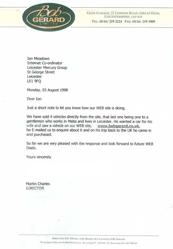 Bob Gerard testimonial