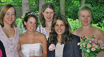 Helen with her friends from school