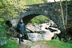 Nadia by the river at Feshiebridge