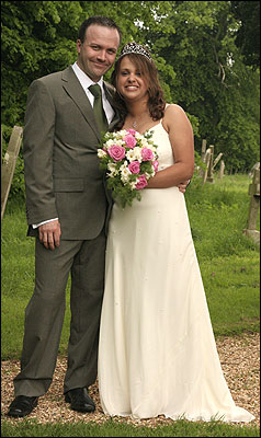 Nadia and I outside the church