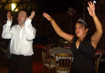 Oh dear, Nadia and I "dancing".