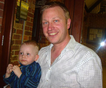Dancing King Alex with his dad